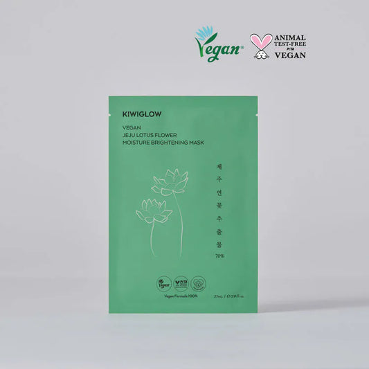 KIWIGLOW Vegan Jeju Lotus Flower  Moisture Brightening Mask