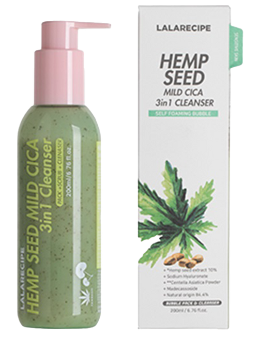 LALARECIPE Hemp Seed Mild Cica 3 in 1 Cleanser