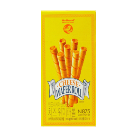 No Brand Cheese Wafer Roll 115g*12/노브랜드 치즈 웨이퍼롤