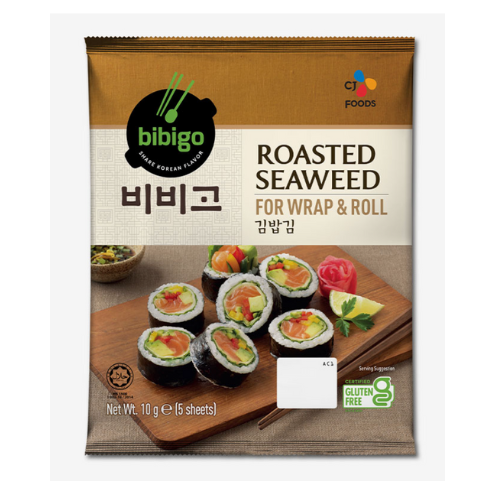 CJ BIBIGO ROASTED SEAWEED FOR GIMBAP 10g*50/씨제이 비비고 김밥용 김 10g
