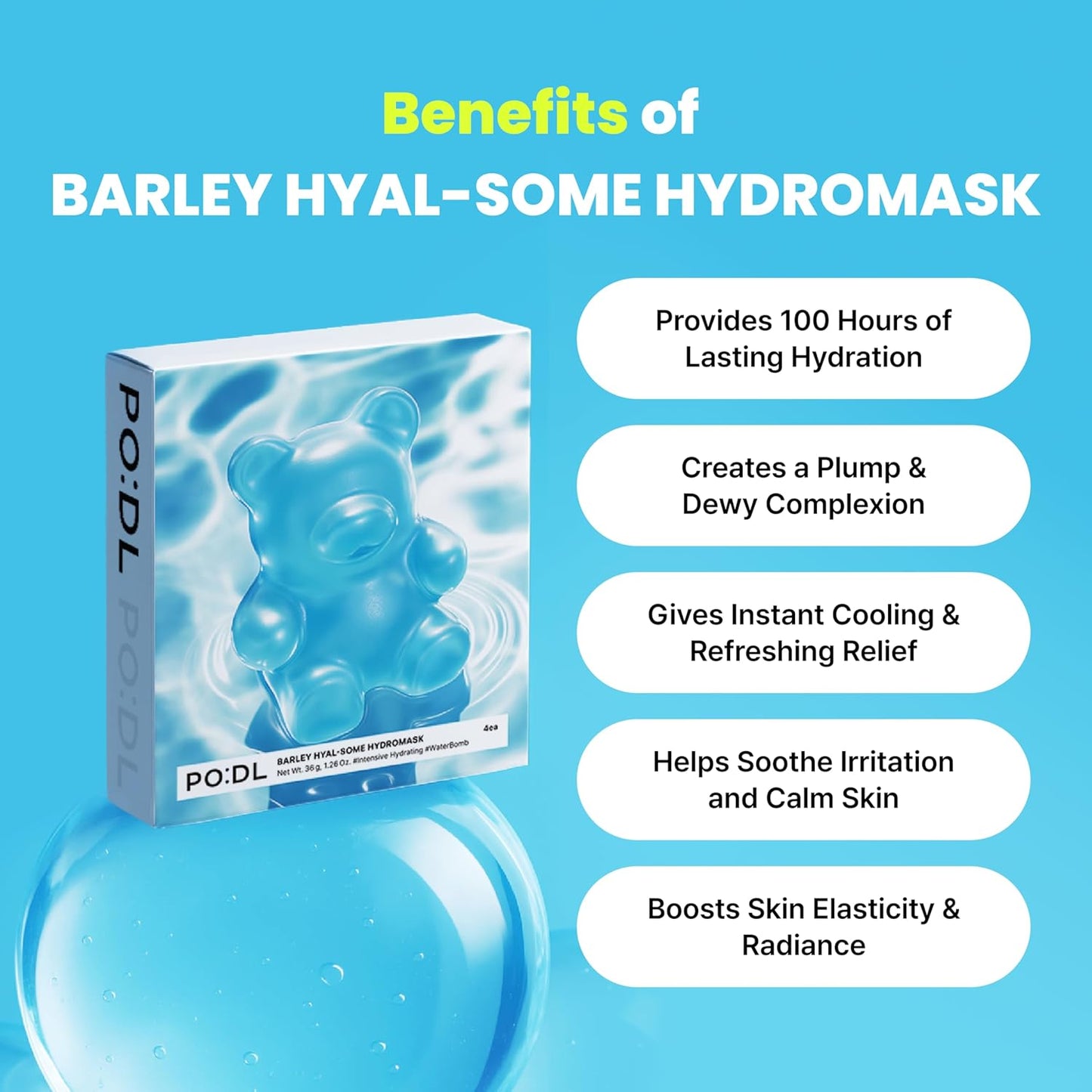 PO:DL Barley Hyal-some Hydromask 36g*4