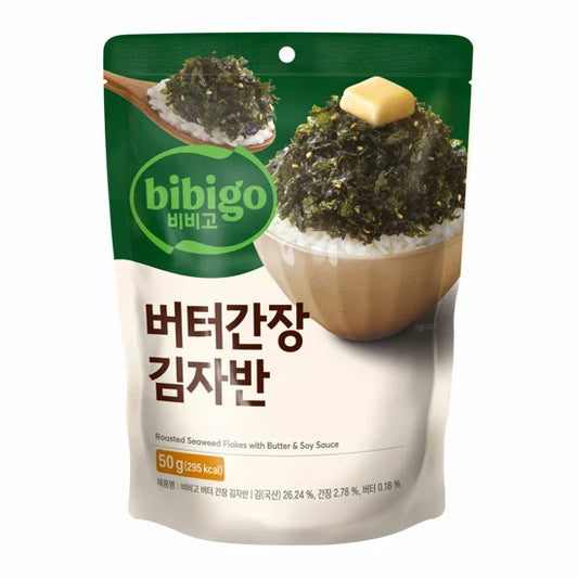 CJ bibigo SEASONED SEAWEED – BUTTERED SOY SAUCE FLAVOUR 50G*20/비비고 버터간장 김자반