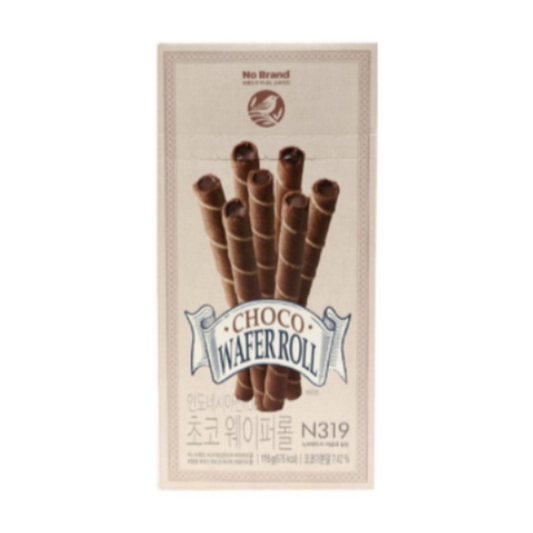 No Brand Chocolate Wafer Roll 115g*12/노브랜드 초코 웨이퍼롤